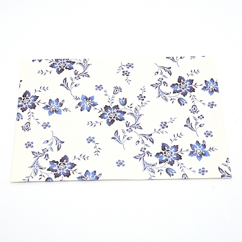 Paper Envelope, Floral Pattern, Rectangle, White, 12.5x17.5x0.02cm