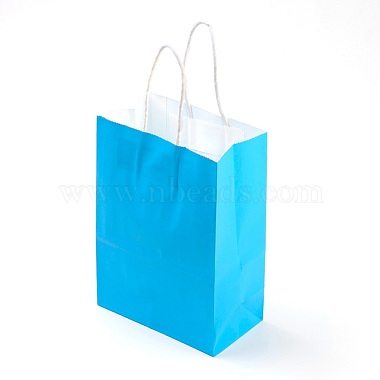 Pure Color Kraft Paper Bags(AJEW-G020-D-01)-2