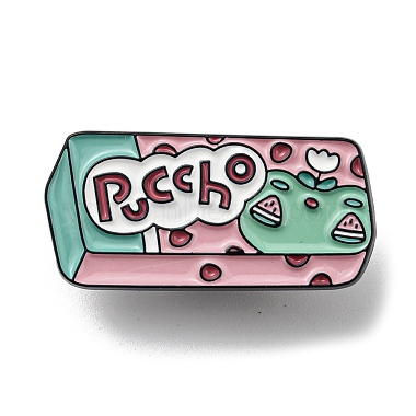 Medium Aquamarine Rectangle Alloy+Enamel Enamel Pins