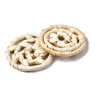 Handmade Reed Cane/Rattan Woven Beads(WOVE-S119-21)-4