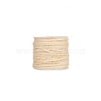 Jute Cord, Jute String, Jute Twine, for Jewelry Making, Floral White, 2mm, about 10.93 yards(10m)/roll(OCOR-WH0002-01)