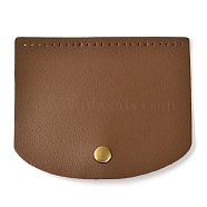 Imitation Leather Bag Cover, Rectangle with Round Corner & Alloy Brads, Bag Replacement Accessories, Light Brown, 10.1x12x0.15~0.95cm, Hole: 1mm(FIND-M001-01C)
