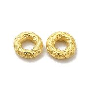 Brass Beads, Cadmium Free & Lead Free, Long-Lasting Plated, Textured, Round Ring, Real 24K Gold Plated, 5.5x1.5mm, Hole: 2mm(KK-H442-46G)