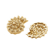 Shell Shape Brass Stud Earrings, Long-Lasting Plated, Lead Free & Cadmium Free, Real 18K Gold Plated, 24x21mm(X-EJEW-Q811-25G)