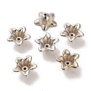 CCB Bead Caps, Flower, Platinum, 12.5x6mm, Hole: 1.2mm(CCB-U001-10P)