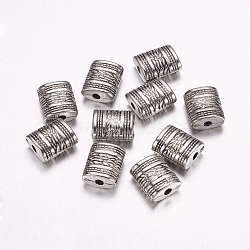 CCB Plastic Beads, Rectangle, Antique Silver, 12x10x5~5.5mm, Hole: 2mm(CCB-F006-27AS)