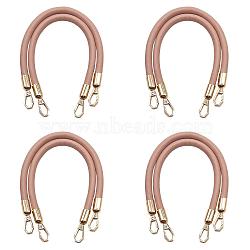 PandaHall Elite 2Pcs 2 Styles PU Leather Bag Extender Chains, with Alloy Clasps, Bag Replacement Accessories, Rosy Brown, 300~1250x8~11mm, 2Pcs/style(FIND-PH0023-61C)