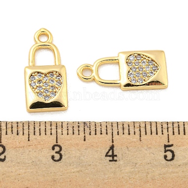 Brass Micro Pave Clear Cubic Zirconia Pendants(KK-G492-03B-G)-3