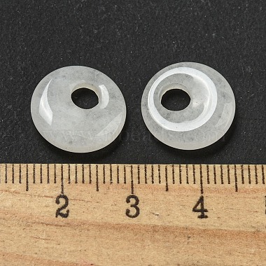 Natural White Jade Donut/Pi Disc Charms(G-G142-02S)-3