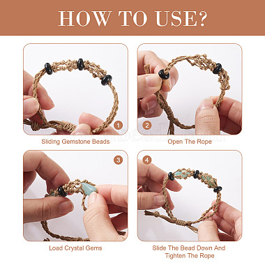6Pcs Adjustable Braided Waxed Polyester Cord Macrame Pouch Bracelet Making(BJEW-FW0001-04)-6