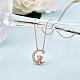 Chinese Zodiac Necklace Tiger Necklace 925 Sterling Silver Rose Gold Tiger on the Moon Pendant Charm Necklace Zircon Moon and Star Necklace Cute Animal Jewelry Gifts for Women(JN1090C)-3