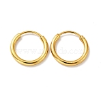 PVD Vacuum Plating 201 Stainless Steel Huggie Hoop Earrings, Long-Lasting Plated, with 304 Stainless Steel Pins, Golden, 12 Gauge, 16x2mm, Pin: 0.8mm(STAS-H164-03G)
