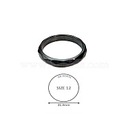 Synthetic Hematite Plain Band Rings, Inner Diameter: 21.3mm(BK4832-14)
