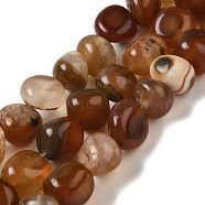Natural Red Agate Beads Strands, Dyed & Heated, Nuggets, Tumbled Stone, 8.5~11.5x8~11x8~10mm, Hole: 1.1mm, about 36~42pcs/strand, 15.55~15.94''(39.5~40.5cm)(G-NH0017-B03-02)
