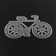 Bicycle ABC Plastic Pegboards used for 5x5mm DIY Fuse Beads, Clear, 90x155x5mm(DIY-Q009-47)