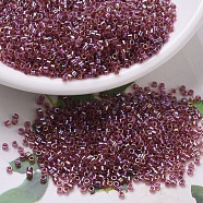 MIYUKI Delica Beads, Cylinder, Japanese Seed Beads, 11/0, (DB0088) Berry Lined Light Topaz AB, 1.3x1.6mm, Hole: 0.8mm, about 2000pcs/10g(X-SEED-J020-DB0088)