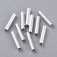 304 Stainless Steel Tube Beads, Silver, 15x3mm, Hole: 1.8mm(STAS-K210-41A-S)
