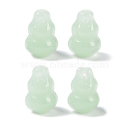 Transparent Glass Pendants, Gourd Charm, Aquamarine, 13.5~14x9~10x8.5~9.5mm, Hole: 1.4mm(GLAA-S202-01B)