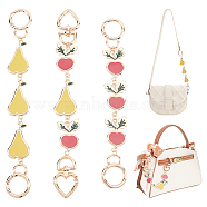 Elite 3Pcs 3 Style Alloy Enamel Link Purse Strap Extenders, with Spring Gate Rings, Mixed Color, 11.6~22cm, 1pc/style(FIND-PH0017-10)