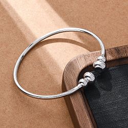 304 Stainless Steel Cuff Bangles, Torque Bangles for Women, Stainless Steel Color, 3/8 inch(0.95cm), Inner Diameter: 2-1/8x2-3/4 inch(5.25x6.85cm) (BJEW-P310-08P)