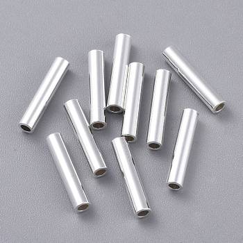 304 Stainless Steel Tube Beads, Silver, 15x3mm, Hole: 1.8mm