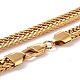 Vacuum Plating 304 Stainless Steel Wheat Chain Necklaces & Bracelets Jewelry Sets(SJEW-I207-02G)-4