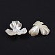 3-Petal Flower ABS Plastic Imitation Pearl Bead Caps(X-OACR-R016-05)-2