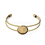 Brass Bangle Making, Blank Bangle Base, Antique Bronze, Tray: 20mm, Inner Diameter: 2-1/4 inch(5.8cm)(MAK-S001-SZ016AB-20)