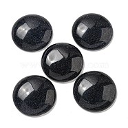 Synthetic Blue Goldstone Cabochons, Flat Round, 30x7~8.5mm(G-C115-02B-02)