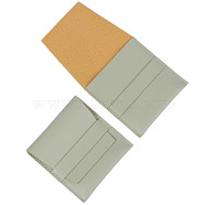 Square PU Leather Jewelry Flip Pouches, for Earrings, Bracelets, Necklaces Packaging, Dark Sea Green, 8x8cm(PAAG-PW0007-11D)