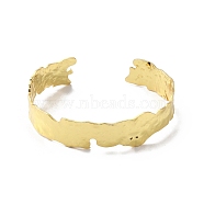 Rack Plating Brass Cuff Bangles, Open Bangles for Women, Cadmium Free & Lead Free, Real 18K Gold Plated, 3/8~1/2 inch(0.95~1.4cm), Inner Diameter: 2-3/8x1-3/4 inch(5.9x4.5cm)(BJEW-A137-07G)