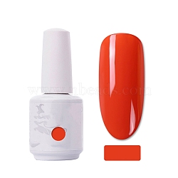 15ml Special Nail Gel, for Nail Art Stamping Print, Varnish Manicure Starter Kit, Orange Red, Bottle: 34x80mm(MRMJ-P006-B050)