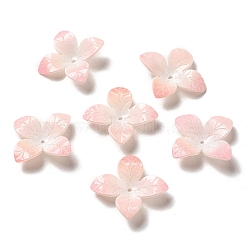 Flower Bead Cap, for DIY Jewelry Making, Pink, 17~18x4~5mm, Hole: 1~1.4mm(SACR-C002-06)