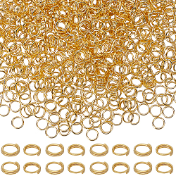 1000Pcs Iron  Split Rings, Double Loops Jump Rings, Golden, 22 Gauge, 5x1.4mm, about 4.3mm inner diameter(KK-SC0004-69)