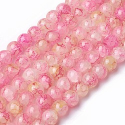 Spray Painted Glass Beads Strands, Round, Colorful, 8~8.5mm, Hole: 1.5mm, about 100pcs/strand, 31.1 inch(79cm)(X-GLAA-A038-C-60)