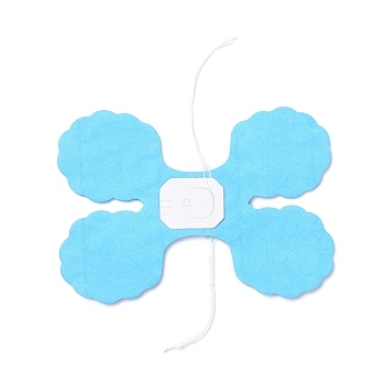 3m Clover Paper Pull Flowers, Hanging Garland String for Wedding Party Home Decoration, Light Sky Blue, Clover: 160x110mm