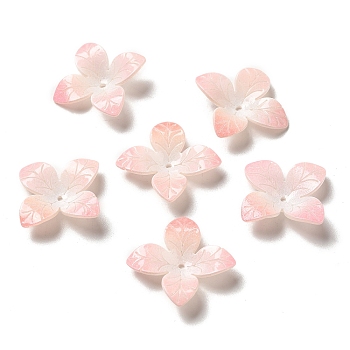 Flower Bead Cap, for DIY Jewelry Making, Pink, 17~18x4~5mm, Hole: 1~1.4mm