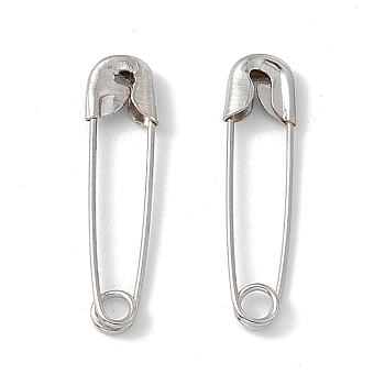 Iron Safety Pins, Silver, Size: about 19mm long, 5mm wide, hole: about 3mm