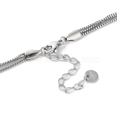 Non-Tarnish 304 Stainless Steel Box Chain Necklaces(NJEW-M213-02P)-3