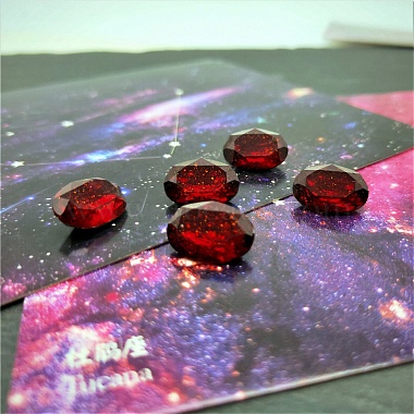 Red Oval Resin Cabochons