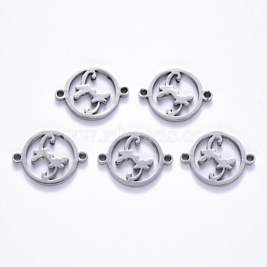 Stainless Steel Color Flat Round 201 Stainless Steel Links