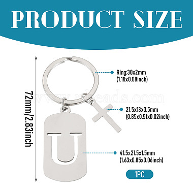 1Pc Stainless Steel Keychains(KEYC-TADJ0001-08U)-2
