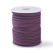 45M Faux Suede Cord, Faux Suede Lace, Purple, 2~2.5x1.5~2mm, about 50 Yards(45m)/Roll(LW-M003-25)