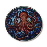 Acrylic Pendants, Animals, Octopus, 38x38x1.7mm, Hole: 1.6mm(OACR-O007-01D)