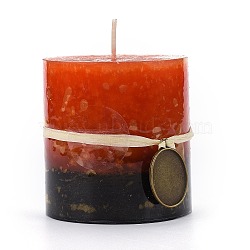 Column Shape Aromatherapy Smokeless Candles, with Box, for Wedding, Party, Votives, Oil Burners and Home Decorations, FireBrick, 7x7.65cm(DIY-H141-B02)