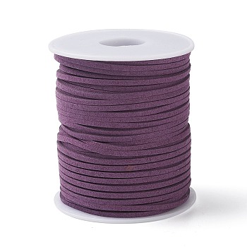 45M Faux Suede Cord, Faux Suede Lace, Purple, 2~2.5x1.5~2mm, about 50 Yards(45m)/Roll