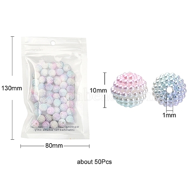 50pcs perles acryliques imitation perle(OACR-YW0001-11F)-5