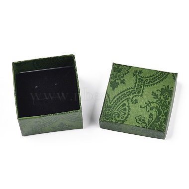 Flower Printed Cardboard Jewelry Boxes(CBOX-T006-10E)-3