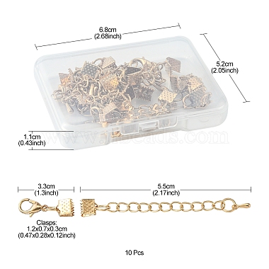 10 Sets Iron Chain Extender(IFIN-YW0001-40)-4