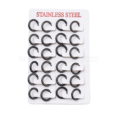 304 Stainless Steel Huggie Hoop Earrings(X-EJEW-O087-06F)-3